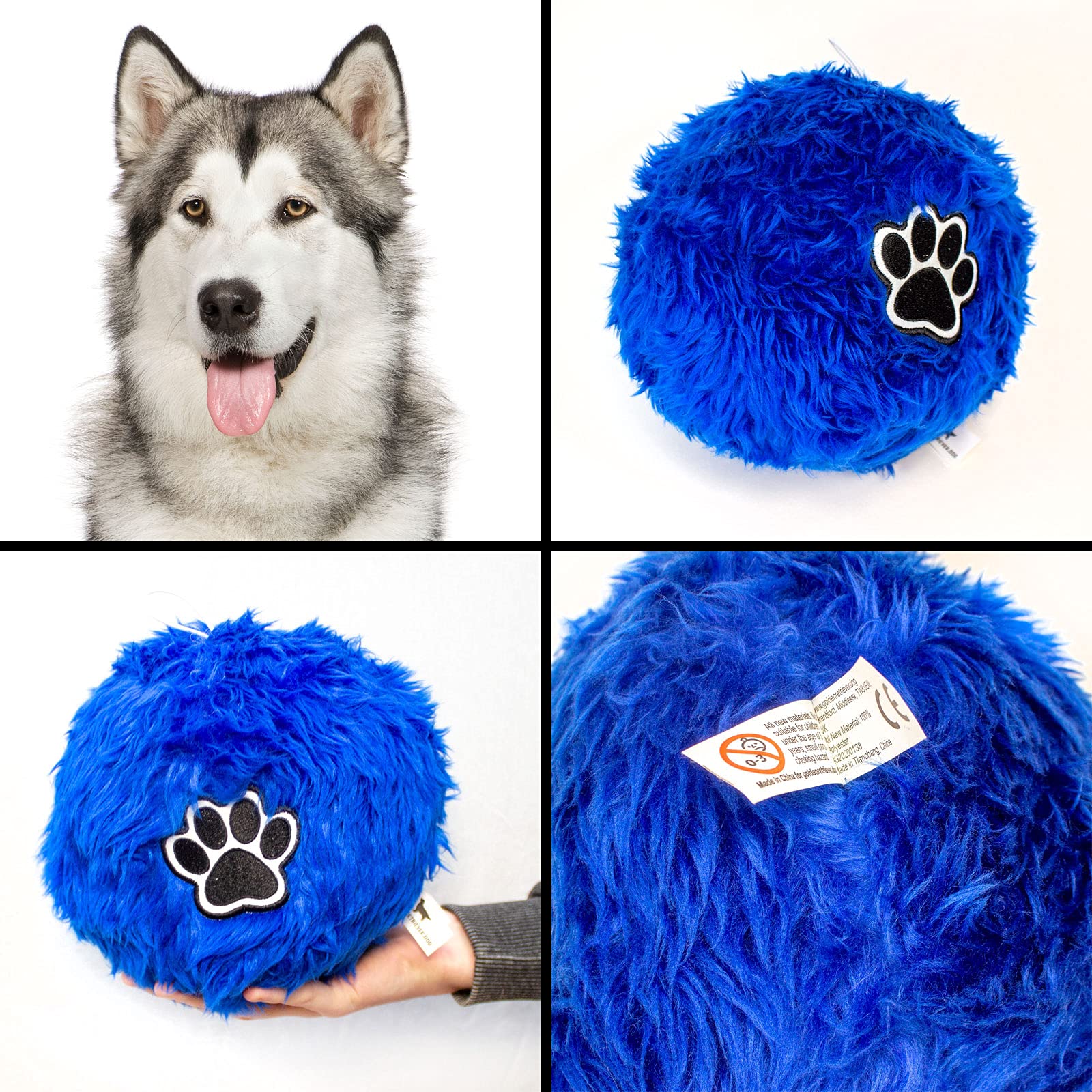 Soft Fluffy Dog Ball For ALASKAN MALAMUTE - Large Size Ball