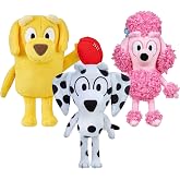 Bluey Friends 3 Pack Plush Toys, Lucky, Chloe and Coco | 6.5-7.5 in / 16-23 cm tall Bluey plush toys for pretend play, character Plushy, kids toys