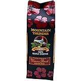 100% Kona Premium Coffee - 1 Pound Premium Gourmet Vienna Roast Whole Bean by Mountain Thunder Coffee Plantation