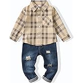XUANHAO Baby Boy Clothes Infant Toddler Boy Outfits 12 18 24 Months 2T 3T 4T 5T Jeans Pants Clothing Set Fall Winter Clothes
