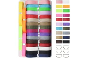 ZHFMLY ZHFMILY 3/8 inch Nylon Webbing Strap Flat Heavyweight Webbing Cloth Fabric Strapping for Handbag, Indoor&Outdoor Gear, Pet Collars, DIY Projects, Crafts, Sewing