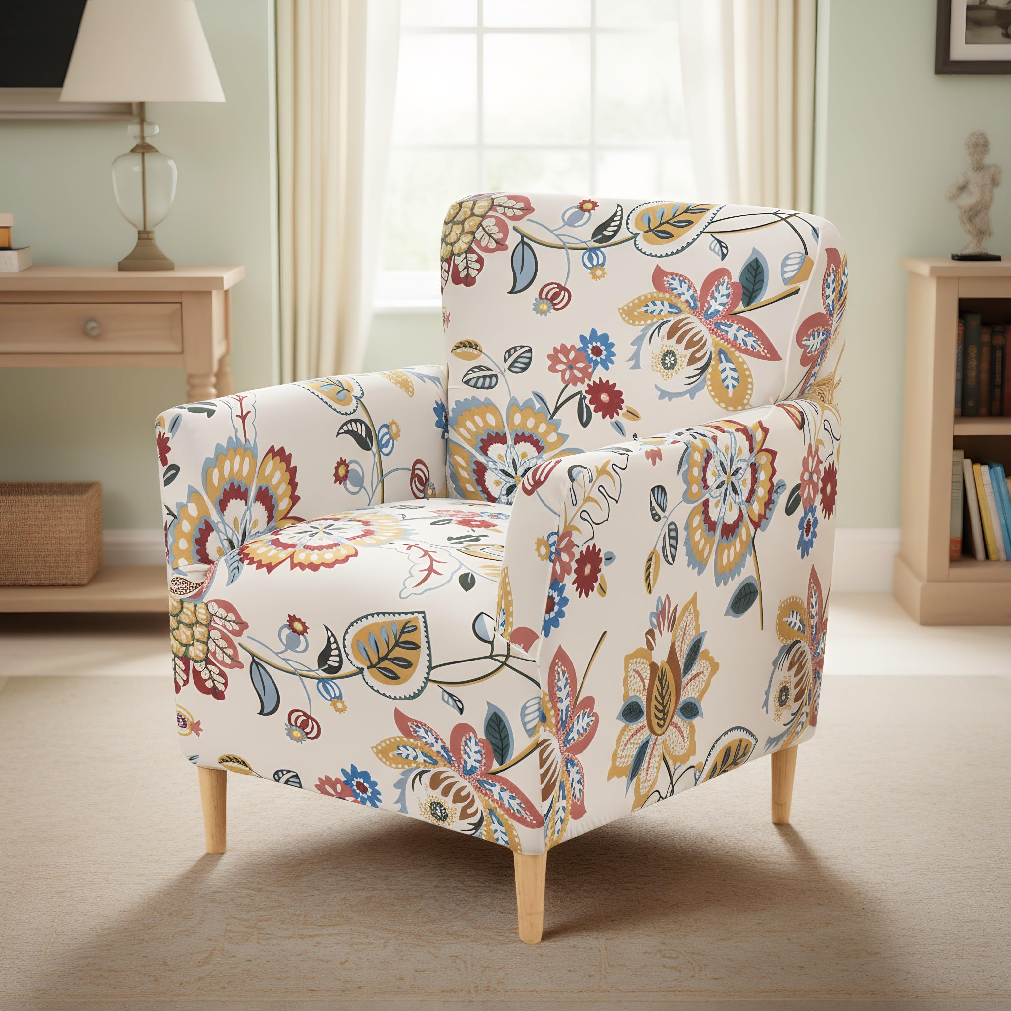 LiveGo Stretch Banquet Armchair Slipcover, Knit Chair Covers with Arms, Non-Slip Waterproof Chair Slipcover for Living Room, Office, Reception, and Pet-Friendly Furniture Protector (Color H)