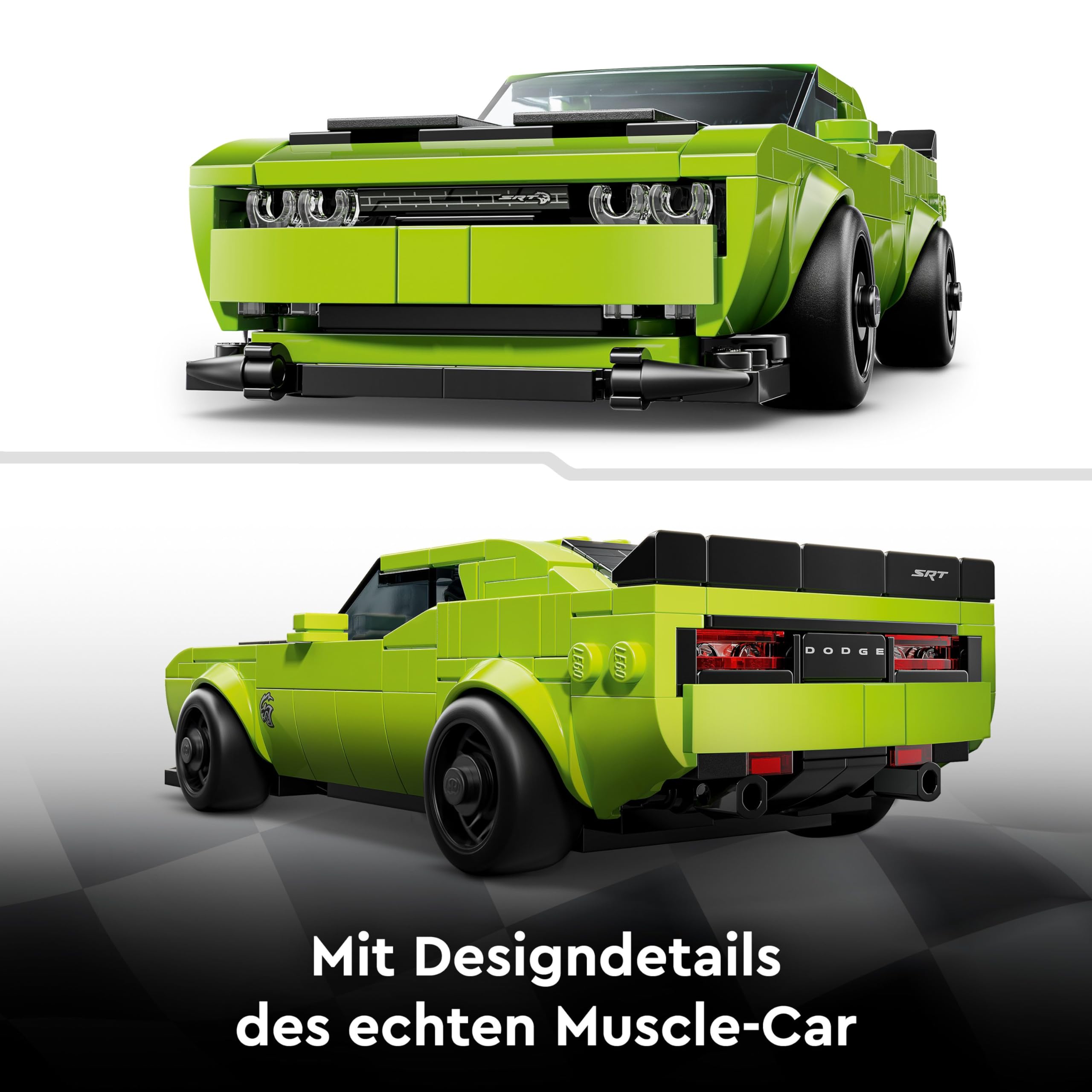 LEGO Speed Champions Dodge Challenger SRT Hellcat Sportwagen - Spielzeugauto mit 1 Minifigur zum Sammeln - Kreatives Rennauto - Rennauto zum Bauen - Geschenk für Jungen, Mädchen ab 9 Jahren 77237 3