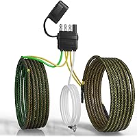 Oyviny 4 Pin 5 Wire Trailer Wiring Harness 22FT for Rewiring Both-Side Taillights, Pure Copper Wishbond Trailer Light Kit 4 W