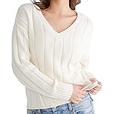 Aeropostale Womens Rib V Neck Sweater