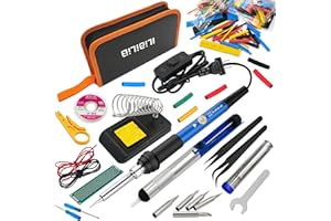 ILIBILIB Soldering Iron Kit, 60W Soldering Iron with Replace Iron Tips, 22-in-1 Adjustable Temperature from 200 to 450℃ Soldering Welding Iron Kit for Soldering and Repair