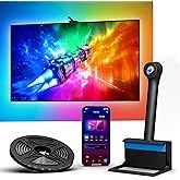 Ailofy RGBIC Smart LED Backlight with Camera for 55-70 inch Screens, 12.48ft LED Strip Lights Sync to Screen & Music, Color C