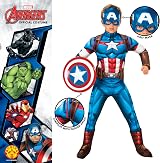 Rubies Captain America Deluxe Kids Fancy Dress 9-10 Years Multicolour view 3