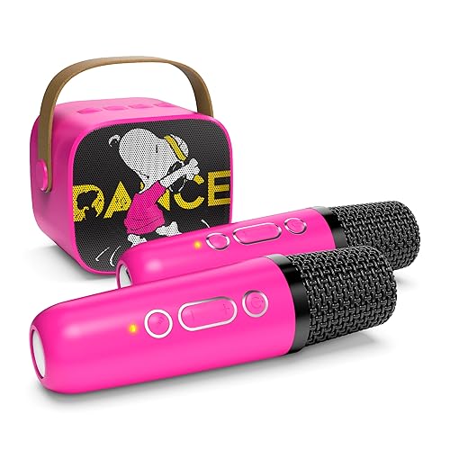 SOAR Peanuts Wireless Speaker and (2) Karaoke Microphones Black - Amazon deal for $26.90