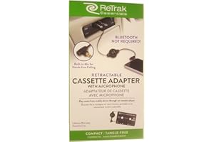 ReTrak ETESCAS Retractable Cassette Player Adapter and Microphone