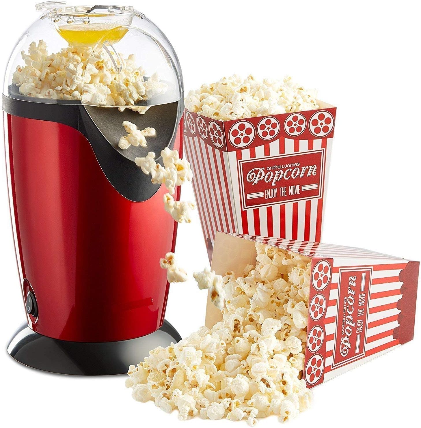 MOHAK Plastic and Aluminium Popcorn Machine (Multicolour)