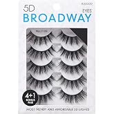 Broadway Eyes Strip False Eyelashes Multipack Fake Eyelashes Natural to Dramatic Look Lash Set 5 Pairs (09)