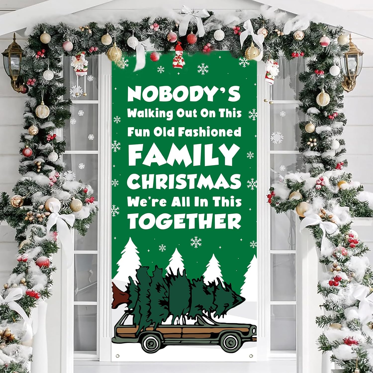 Yard Signs - National Lampoon's Christmas Vacation Gift, Funny Christmas Door Cover, Griswold Family Cousin Eddie Christmas Vacation Merchandise, Cute Christmas Home Indoor Outdoor Decorations, Novelty Xmas Gifts