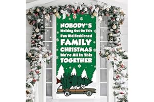 ARSEMICA Christmas Vacation Gift, Funny Holiday Door Cover, Griswold Family Cousin Eddie Christmas Vacation Merchandise, Cute Holiday Home Indoor Outdoor Decorations, Novelty Xmas White Elephant Gifts
