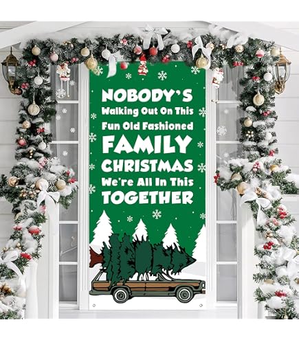 You Serious Clark Glitter Banner – Christmas Vacation Party Decor, Funny Holiday Banner With Glitter Letters