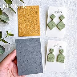 Keoker Polymer Clay Texture Sheets, Clay Texture