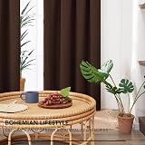 Deconovo Blackout Curtains 55x96 Inches Chocolate 2 Panels Thermal view 8