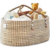 PeraBella Organisateur de couches pour table à langer, panier de rangement, organisateur de voiture, organisateur de chambre d'enfant, rangement portable