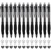 USUAL Retractable Erasable Pens 12 Black Erasable Gel Pen 0.5mm Erasable Gel Pens Black Make Mistakes Disappear Smooth Writing Pen Office Back-to-School Supplies (Black)