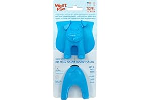 WEST PAW Toppl Stopper 2-Pack in Aqua Blue - Designed for Dog Enrichment, Accessory That Fits All Toppl Dog Toy Sizes - Makes Meal & Treat Prep Easy, Clean & Stable, Made in USA, Recycled Plastic