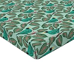 Ambesonne Tropical Fitted Sheet Set, Exotic Flora