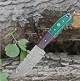 Damascus Knives for Hunting Skinning - Fixed Blade