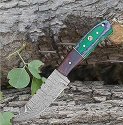 Damascus Knives for Hunting Skinning - Fixed Blade