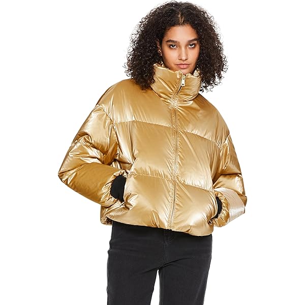 Amazon.com: Orolay Women's Metallic Down Jacket Short Cropped
