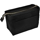 Vercord Felt Zipper Handbag Tote Purse Duffel Backpack Organizer Insert Black Medium