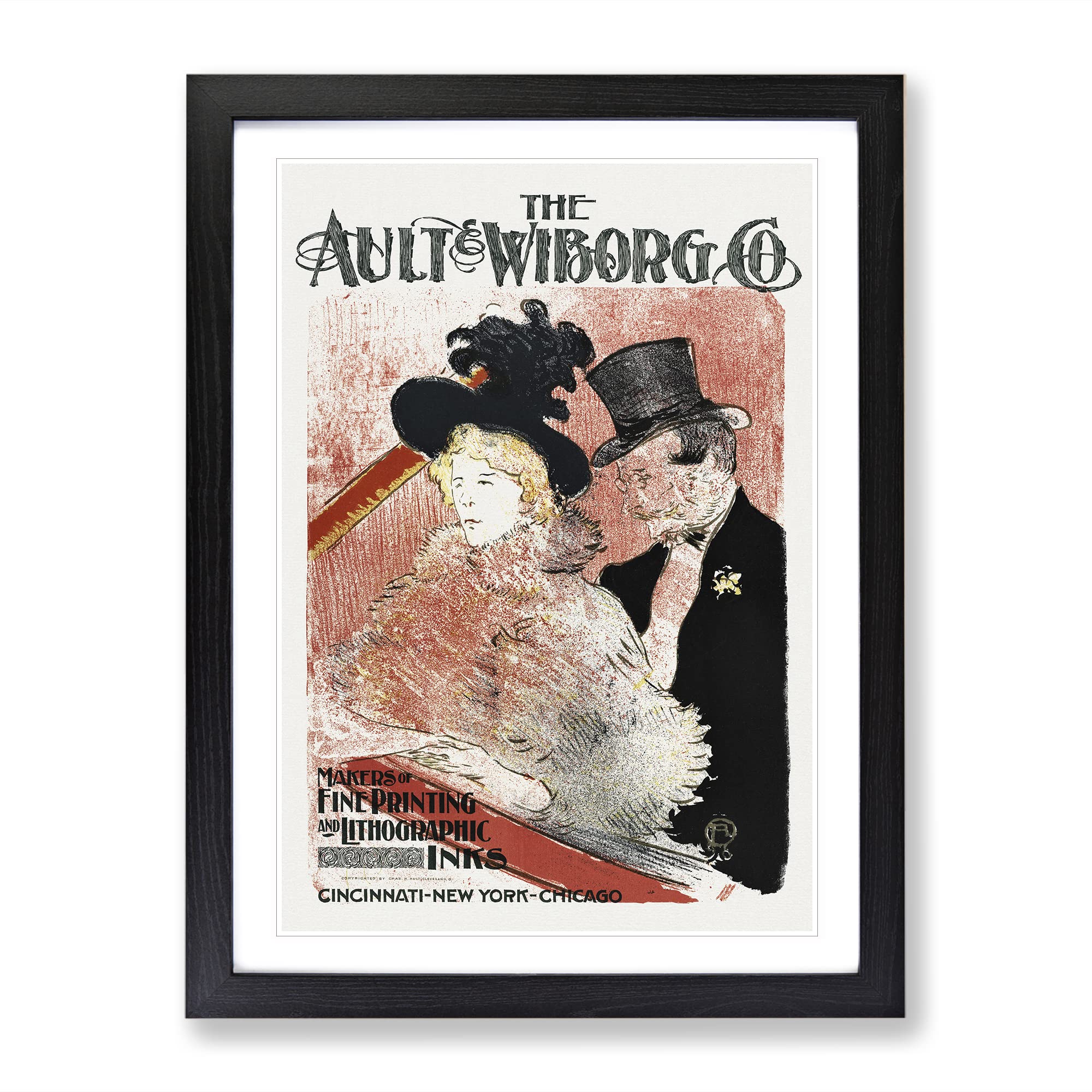 The Concert Vol.1 By Henri De Toulouse Lautrec Classic Painting Framed Wall Art Print, Ready to Hang Picture for Living Room Bedroom Home Office Décor, Black A3 (34 x 46 cm)