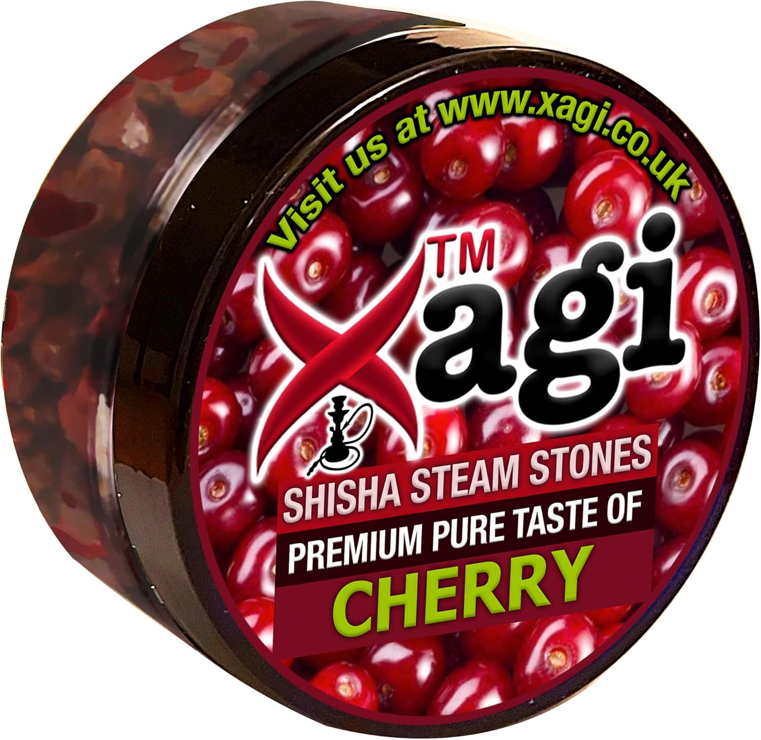 Xagi Cherry Shisha Flavour Hookah Flavour Nicotine-Free No-Tobacco Shisha Steam Stones 100g