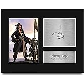 HWC Trading Johnny Depp Gifts USL Printed Signed Autograph Picture for Movie Memorabilia Fans - US Letter Size