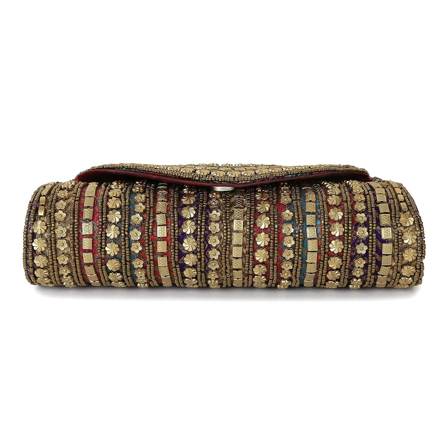 v.v bhai clutch women's ethnic, designer, handcrafted silk party clutch