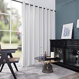 Deconovo Eyelet Blackout Curtain 254x214cm Silver Grey 1 Panel Door Window view 4