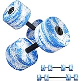 HAPBEAR Water Weights Pool Exercise Dumbbells, Three-in-one Aquatic Exercise Dumbbells, High-Density EVA-Foam Pool Fitness for Water Aerobics Weight Loss, Aquatic Dumbells Set of 2