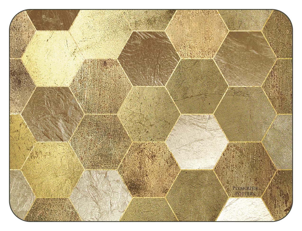Plymouth Pottery - Golden Repeat Placemats - Set of 6