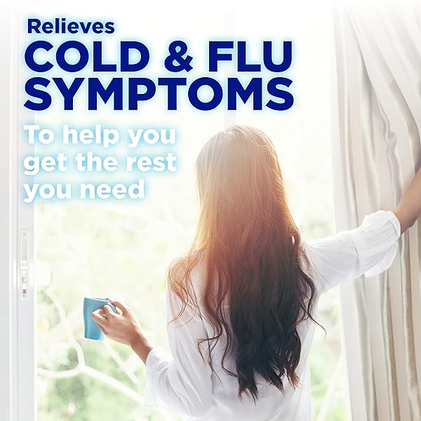 AMAZON BASIC CARE NIGHTTIME COLD & FLU RELIEF, PAIN RELIEVER, FEVER REDUCER, COUGH SUPPRESSANT & ANTIHISTAMINE LIQUID, ORIGINAL FLAVOR, 8 FL OZ (PACK OF 1)
