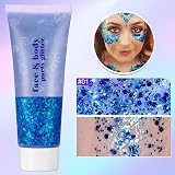 Sularpek 3 Pcs Face Glitter Gel 50g Mermaid Sequins Festival Makeup Kit view 3