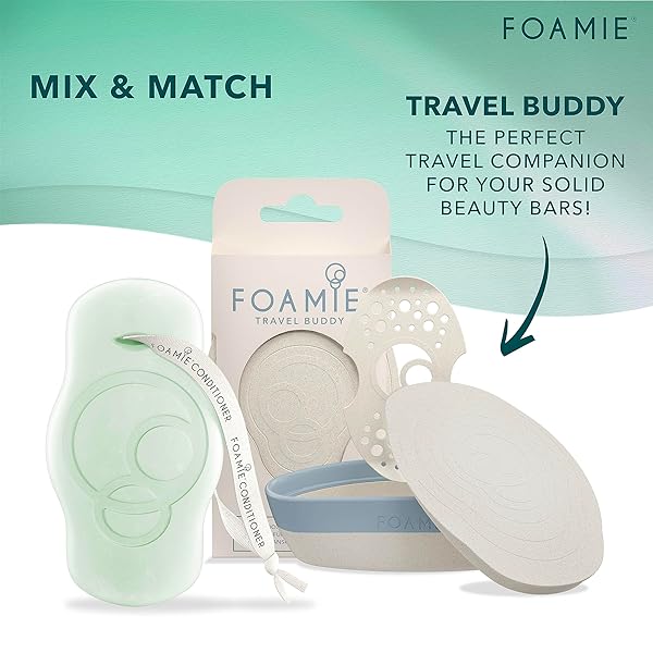 FOAMIE SOLID CONDITIONER FOR DRY HAIR WITH ALOE VERA THAT INTENSIVELY MOISTURISES HAIR, 100% VEGAN, PLASTIC AND SULPHATE-FREE 80G