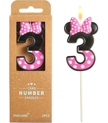 Amazon.com: Minnie Mouse Forever Pink Birthday Candle - 4