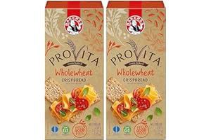 BAKERS EST 1851 Bakers Provita Original Wholewheat Crispbread 250g (18 oz)| High Fibre | Keto friendly (Pack of 2)