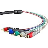 Mediabridge Component Video Cables with Audio (12 Feet) - Gold Plated RCA to RCA - Supports 1080i