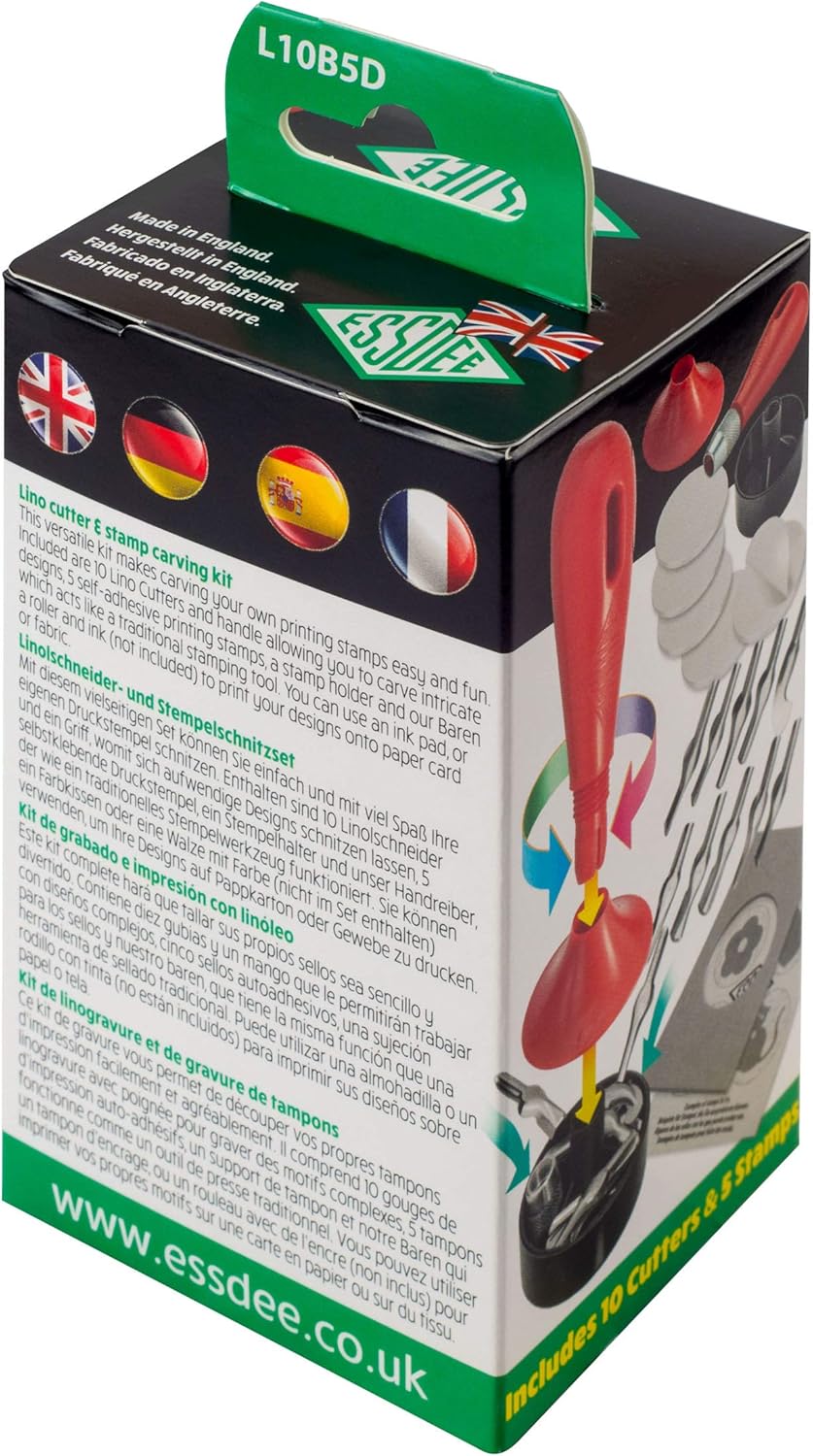 Essdee Lino Cutter and Stamp Carving Kit (10 Cutters and 5 Carving