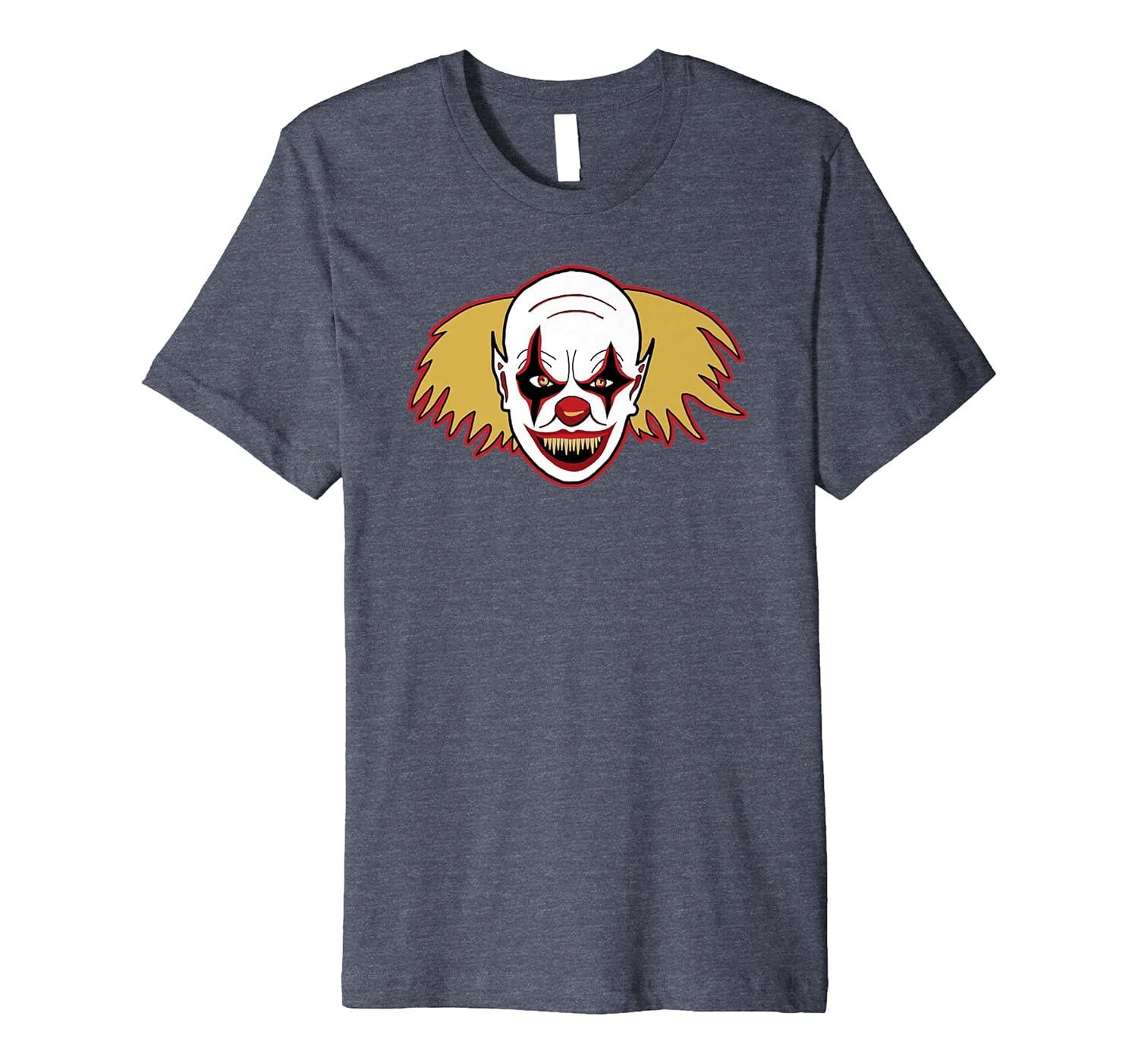 Clown Drawing T-Shirt For Spooky Halloween Costume Party Top-Rose