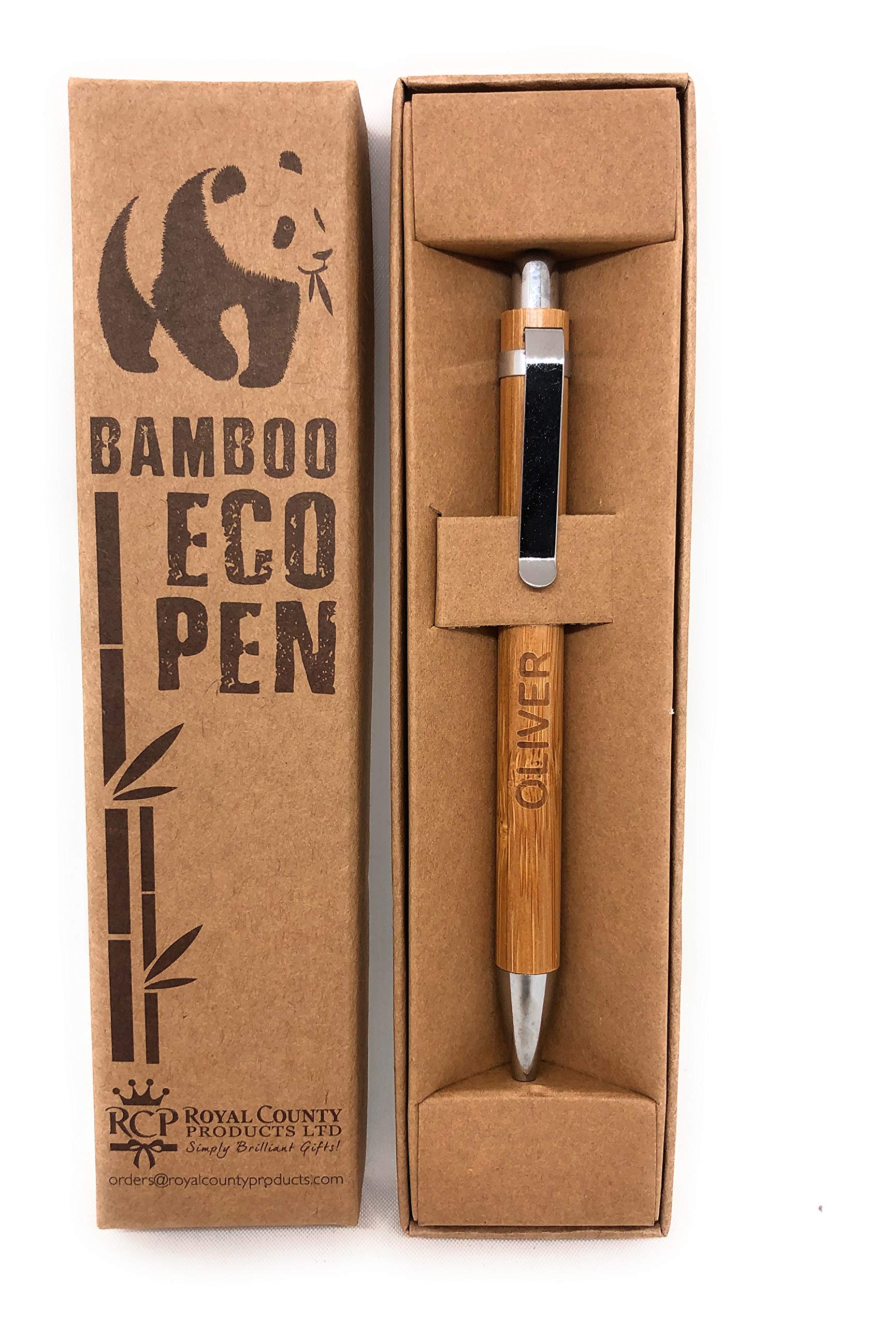 Royal County Personalised Bamboo Pens - Eco Friendly - Oliver