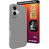 ZAGG Luxe Snap Phone Case for iPhone 17 - Gray, Durable Graphene for Drop Protection (10ft/3m), Slim Lightweight Design, MagSafe Compatible