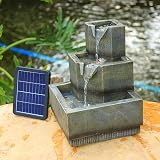 BTGGG Solar Powered Garden Water Fountain 3 Tier LED Lights Water Feature view 5