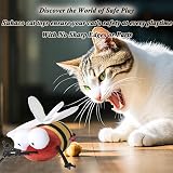 Suhaco Interactive Cat Toy Melody Chaser Squeaky Bee Plush 14x7x4 cm view 5