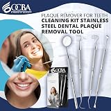 OCBA 4 Pcs Dental Care Kit Stainless Steel Plaque Remover Tools view 5