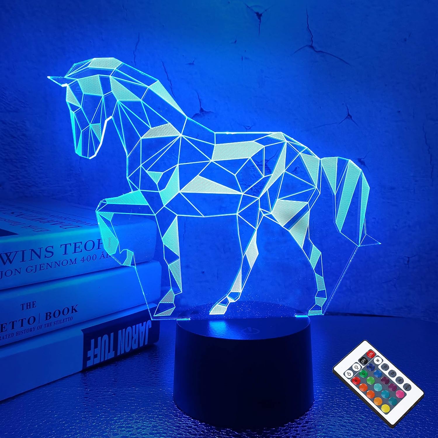 Nachtlichter Fur Kinder Pferd Illusion 3d Nachttischlampe Auto 16 Farben Andern Mit Fernbedienung Beste Geburtstagsgeschenke Fur Kinder Baby Jungen Und Madchen Amazon De Beleuchtung